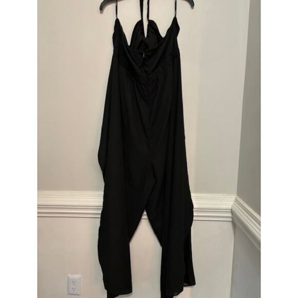 ELOQUII Jumpsuit Romper Plus Size 20 Black Halter Date Night Out Wedding NWT - Picture 4 of 7